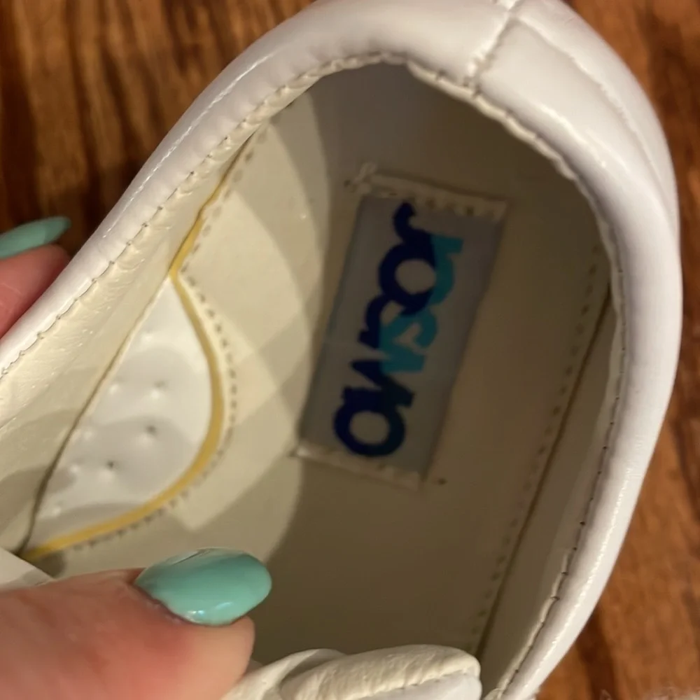 JOSMO baby white shoes with Velcro strap / christening / walking / size 6